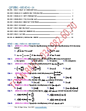 Đề kiểm tra học kỳ II môn Toán Lớp 10 - Đề số 10 - Sở giáo dục và đào tạo Kon Tum